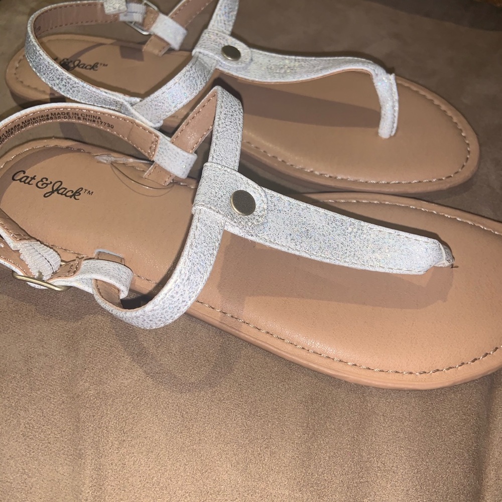 Girls cat and jack white sandals